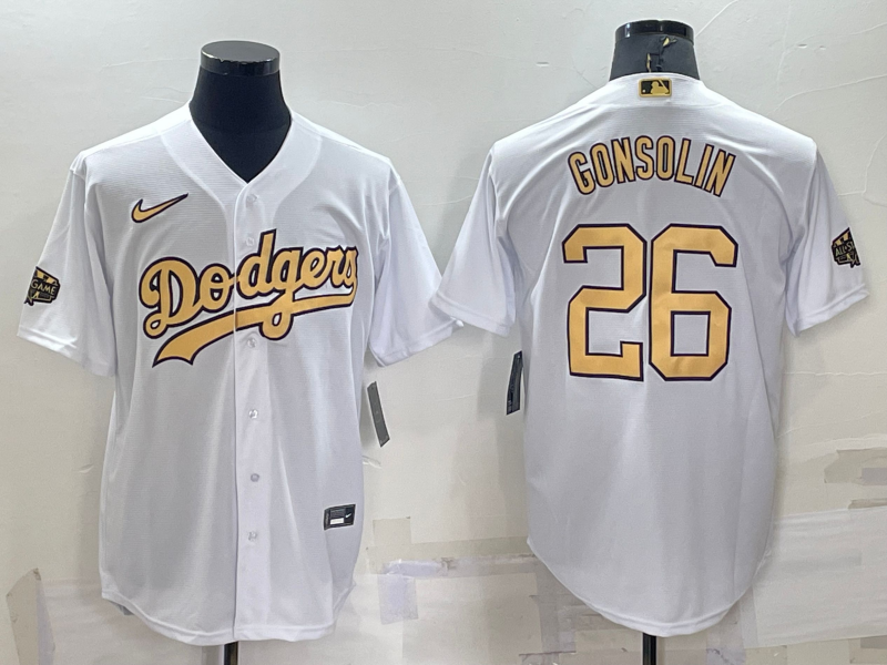 Men's Los Angeles Dodgers Tony Gonsolin #26 White Baseball Jersey